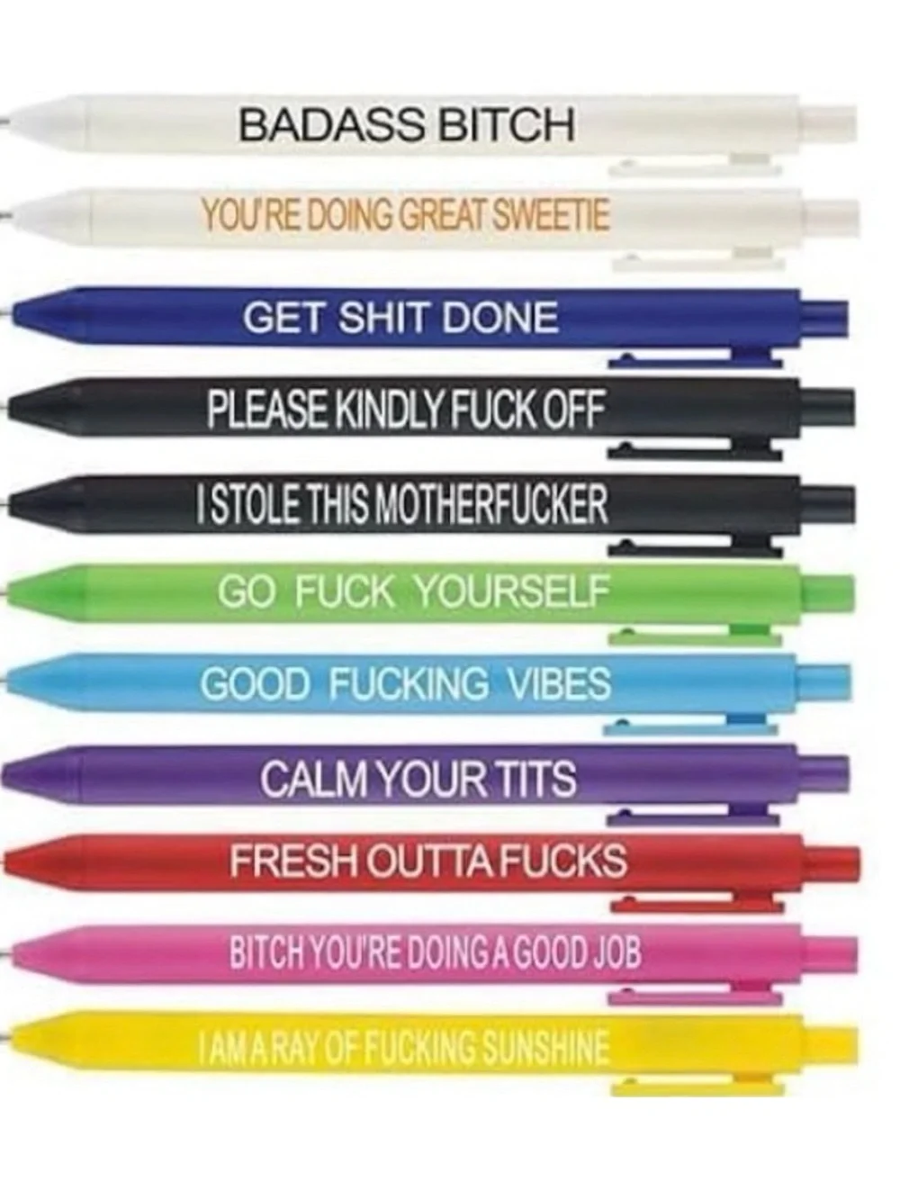 Funny Adult Humor Novelty Pen Set Multicolor Office Pens